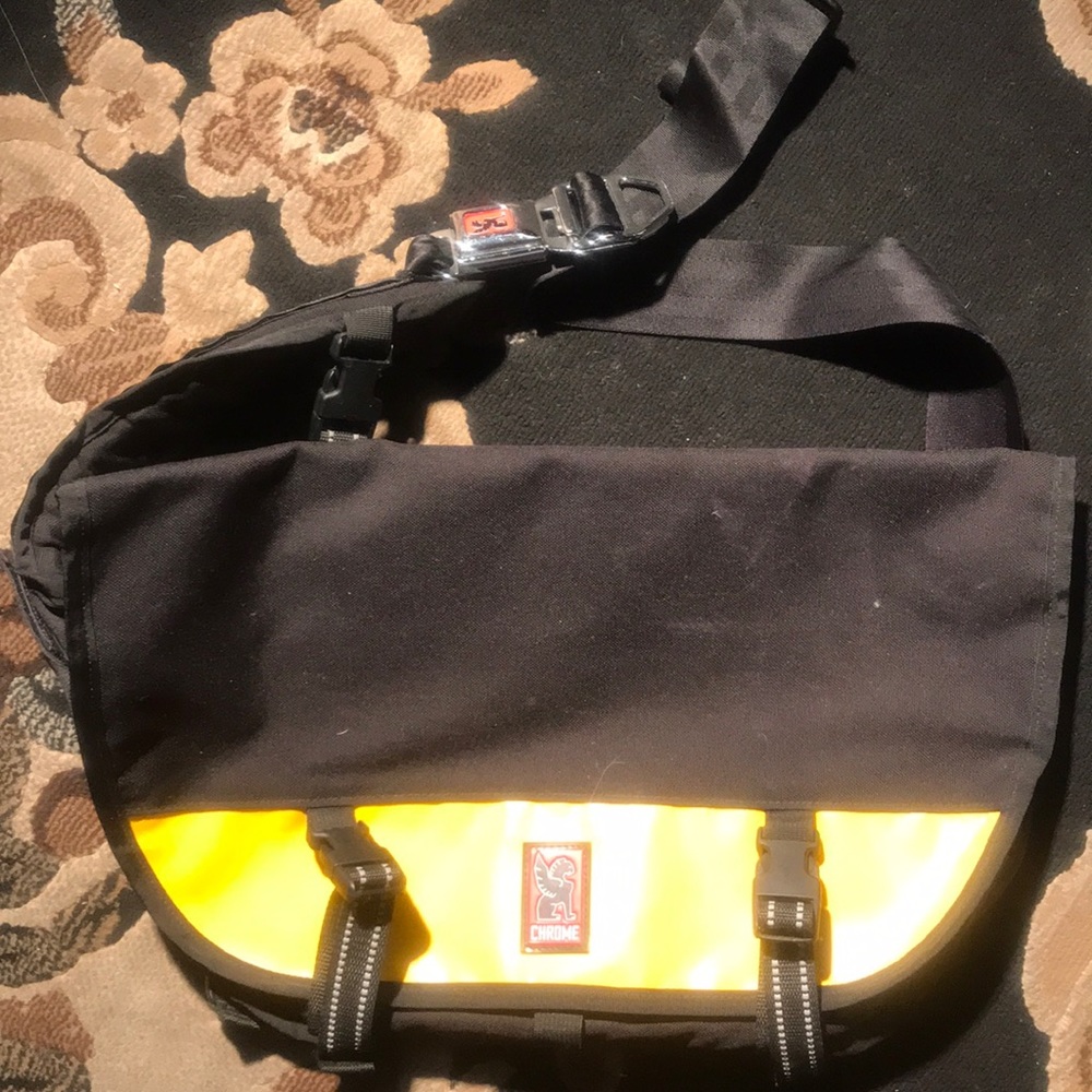 Chrome cross body bag